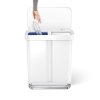 simplehuman LINER POCKET RECYCLER Kosz Pedałowy na Śmieci 58 l Dwukomorowy / Biały